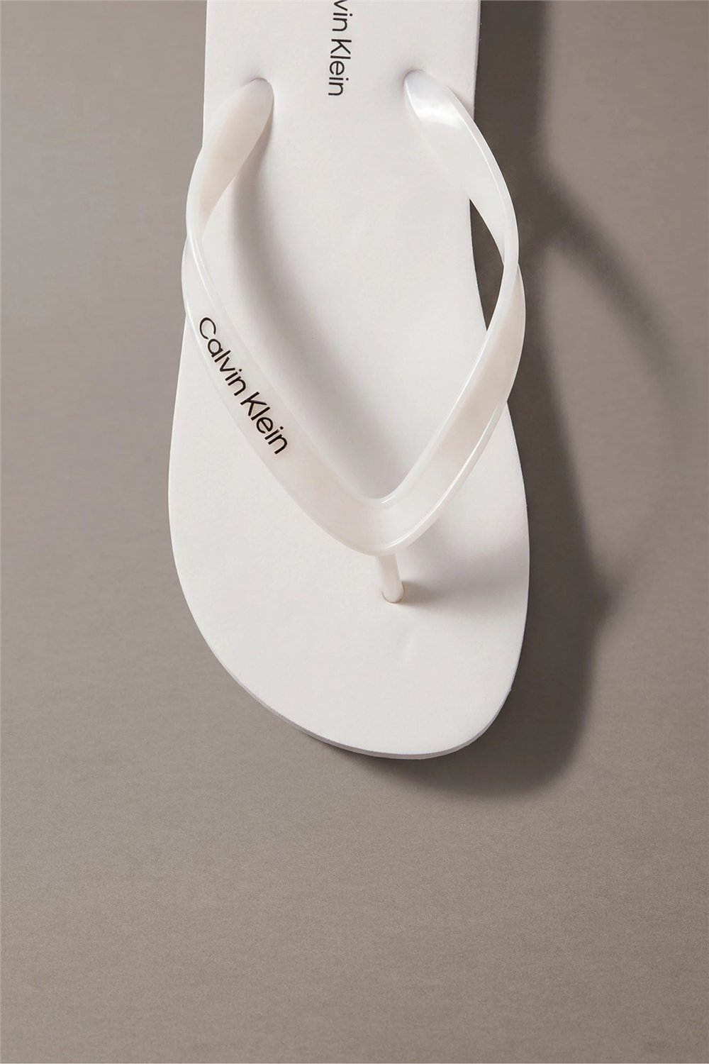 Calvin Klein Flip Flop Tpu Metall Kadın Terlik Beyaz