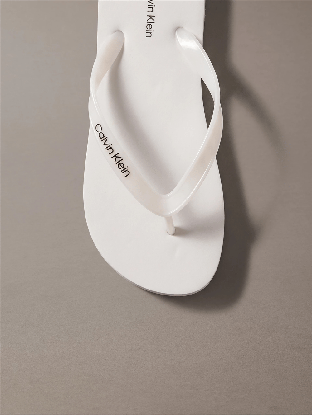 Calvin Klein Flip Flop Tpu Metall Kadın Terlik Beyaz