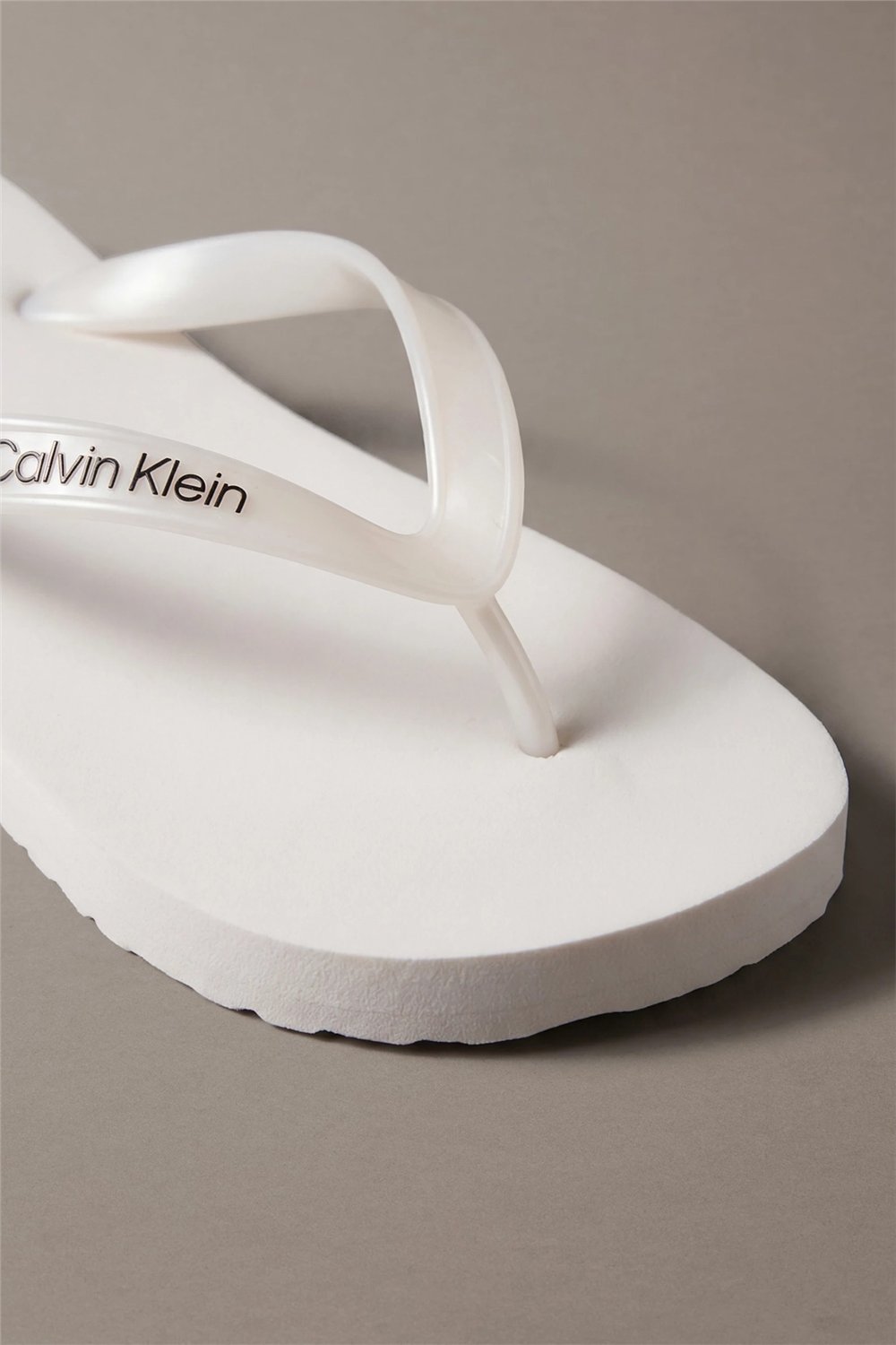 Calvin Klein Flip Flop Tpu Metall Kadın Terlik Beyaz