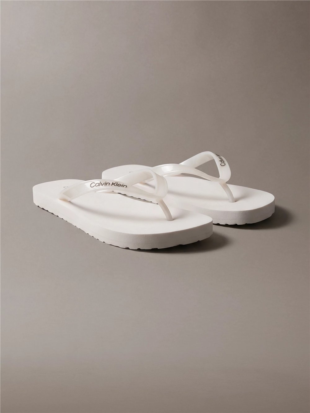 Calvin Klein Flip Flop Tpu Metall Kadın Terlik Beyaz
