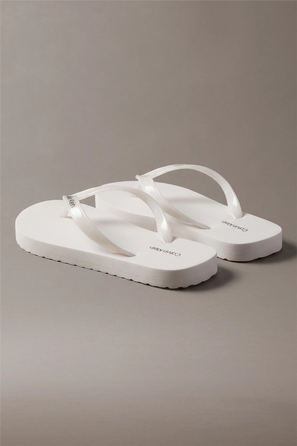 Calvin Klein Flip Flop Tpu Metall Kadın Terlik Beyaz