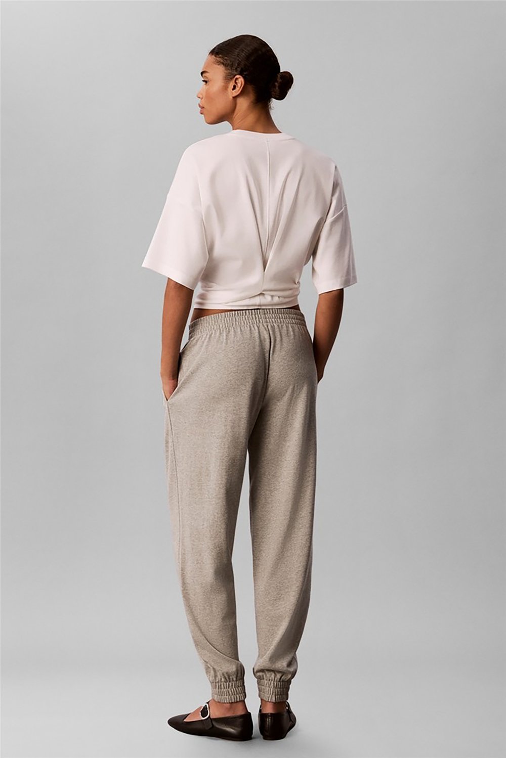 Calvin Klein Heavy Jersey Jogger- Graphic Kadın Pijama Altı Gri