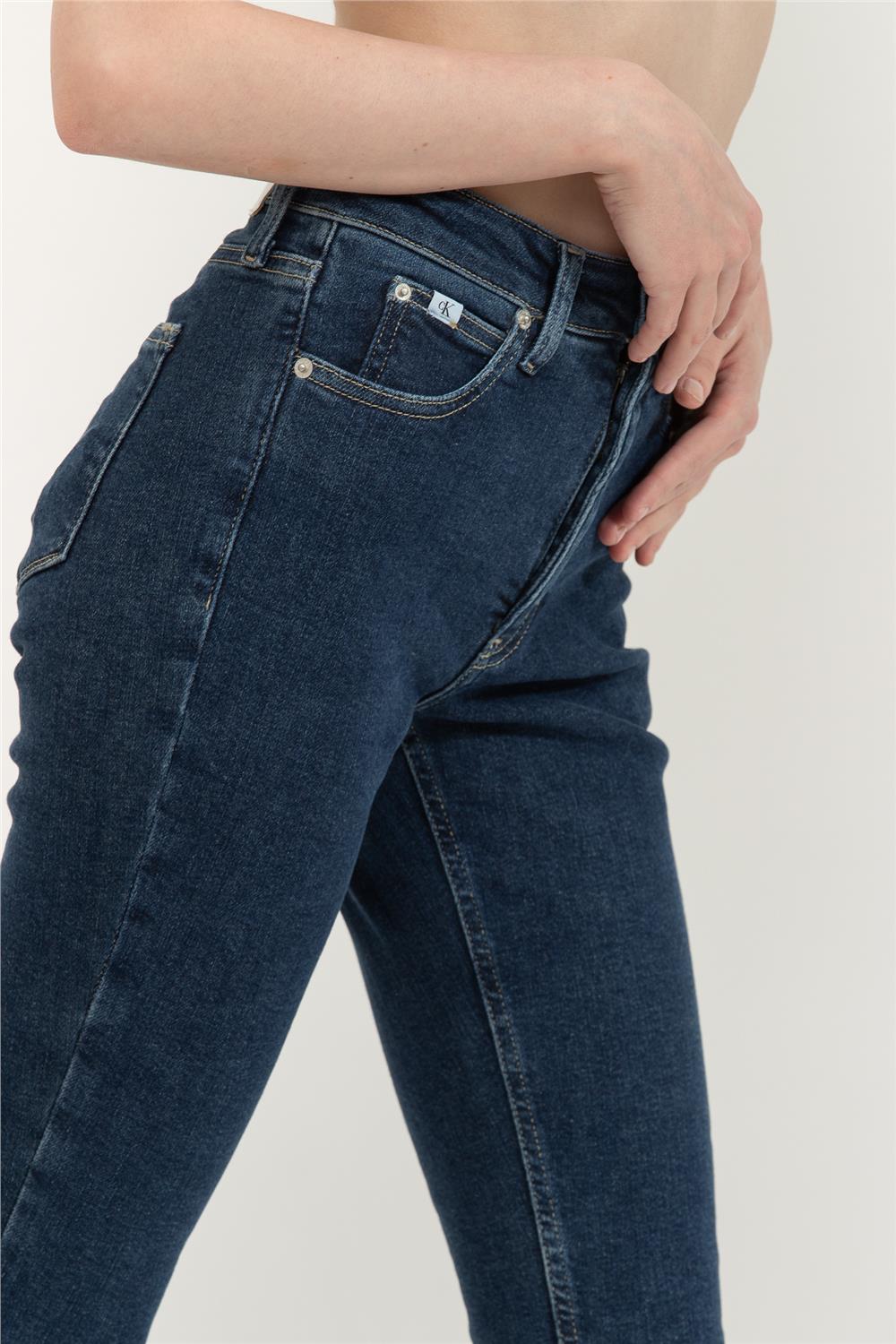 Calvin Klein High Rise Skinny Kadın Jean Pantolon Lacivert