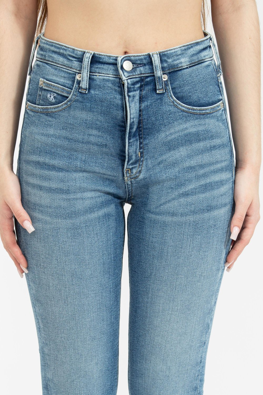 Calvin Klein High Rise Skinny Kadın Jean Pantolon Lacivert