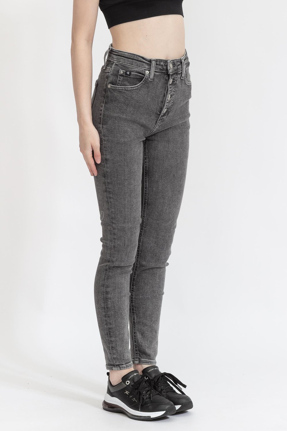 Calvin Klein High Rise Super Skinny Ankle Kadın Jean Pantolon Lacivert