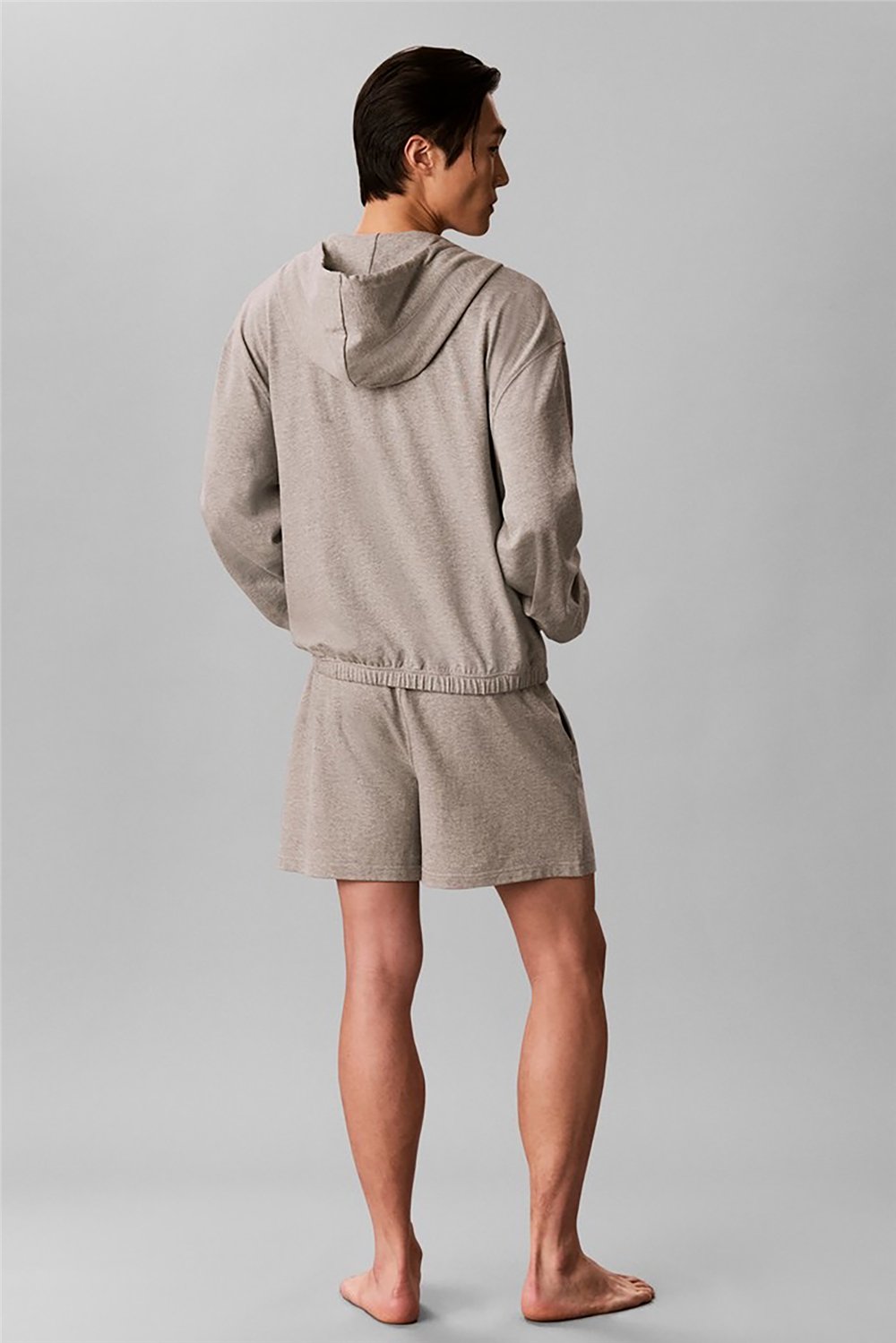 Calvin Klein Icon Essnl L/S Full Zıp Hoodıe Erkek Pijama Üstü Gri