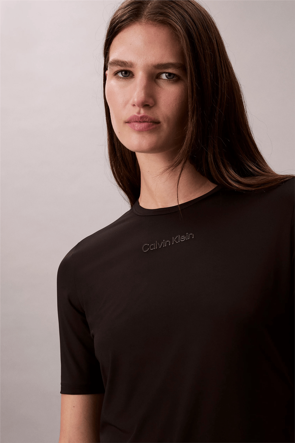 Calvin Klein Icon Sport Actıve Ss Tee Kadın Bisiklet Yaka T-Shirt Siyah