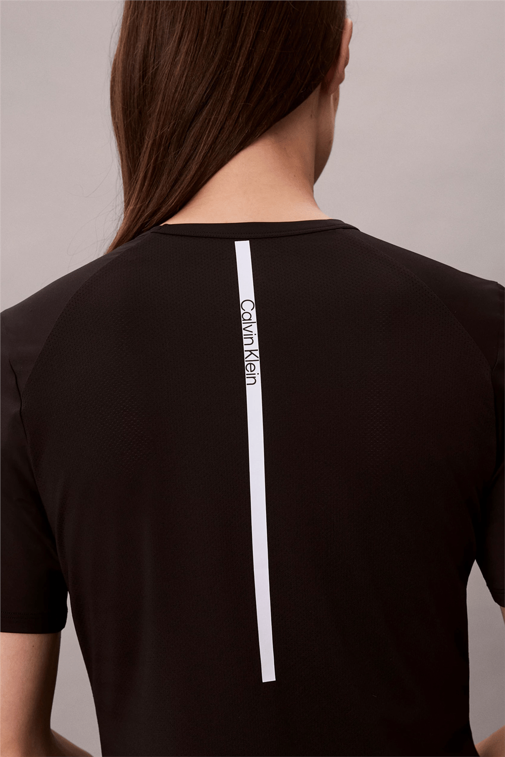Calvin Klein Icon Sport Actıve Ss Tee Kadın Bisiklet Yaka T-Shirt Siyah