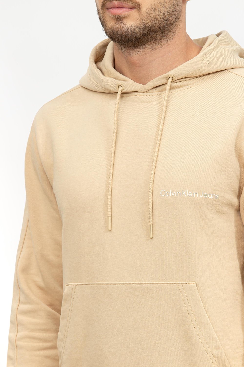 Calvin Klein Institutional Erkek Kapüşonlu Sweatshirt