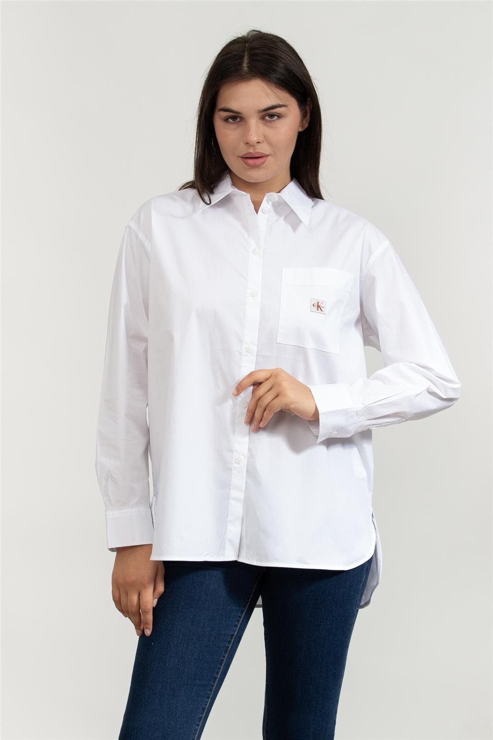 Calvin Klein Poplin Relaxed Shirt Kadın Gömlek