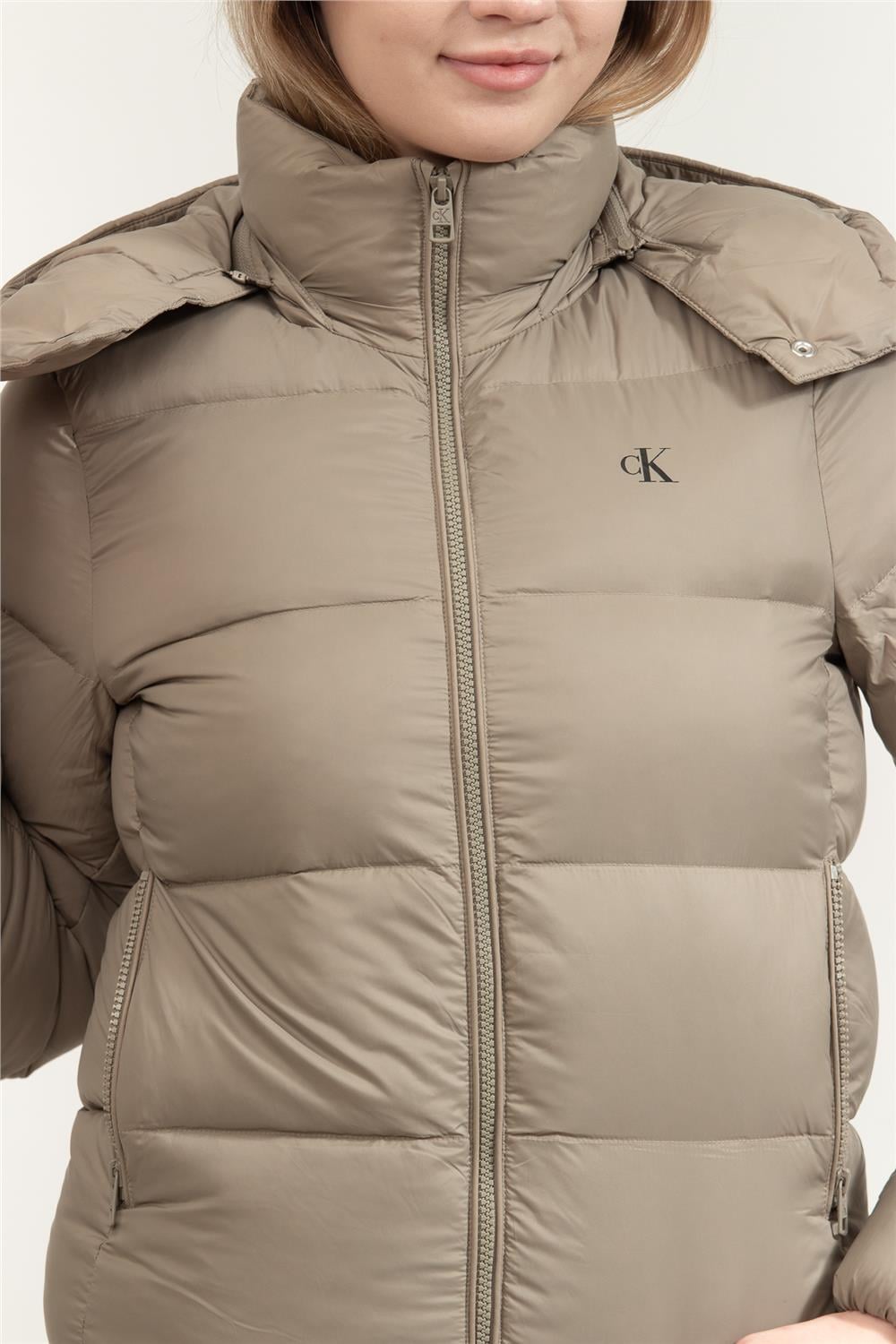 Calvin Klein Kadın Mont Gri