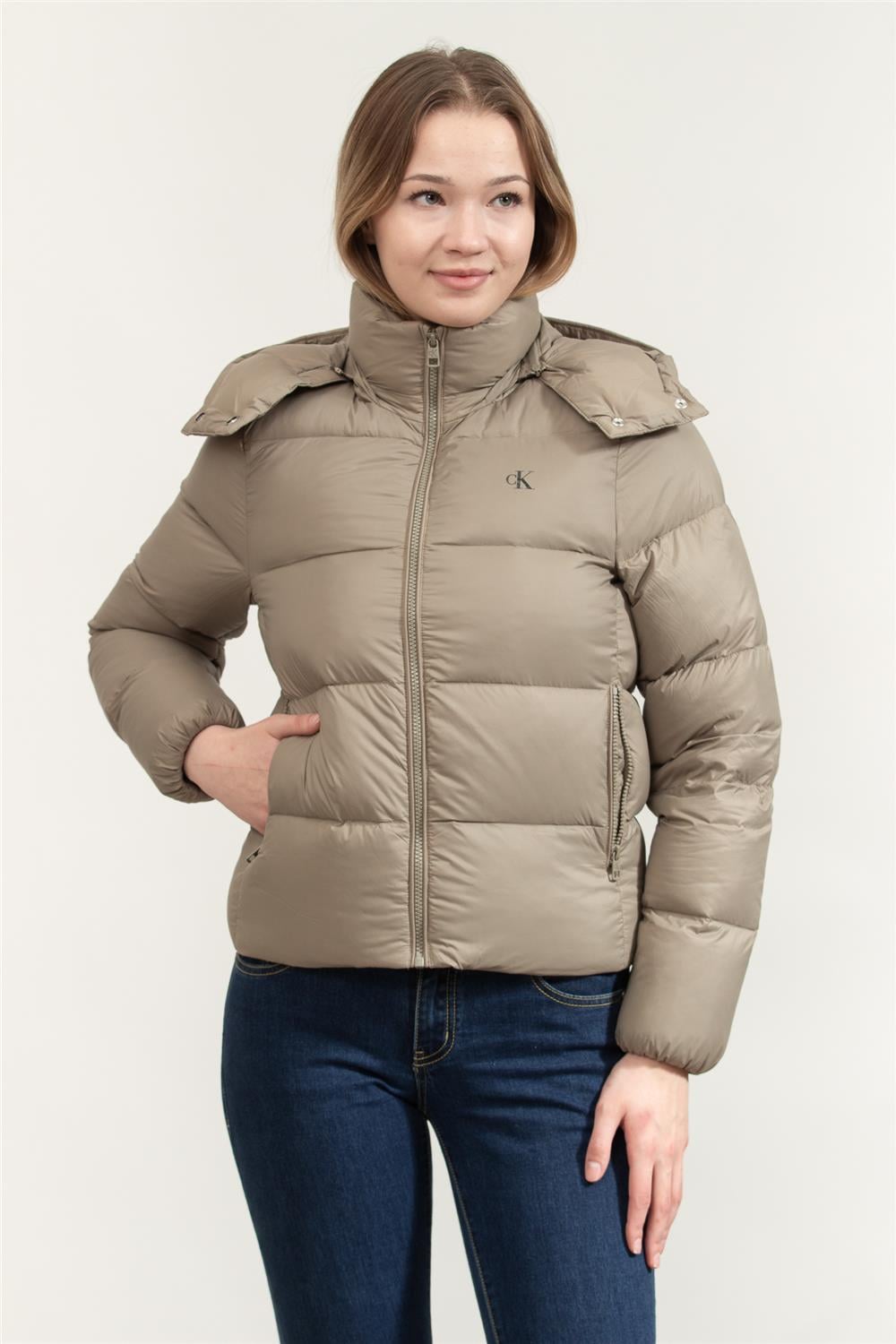 Calvin Klein Kadın Mont Gri