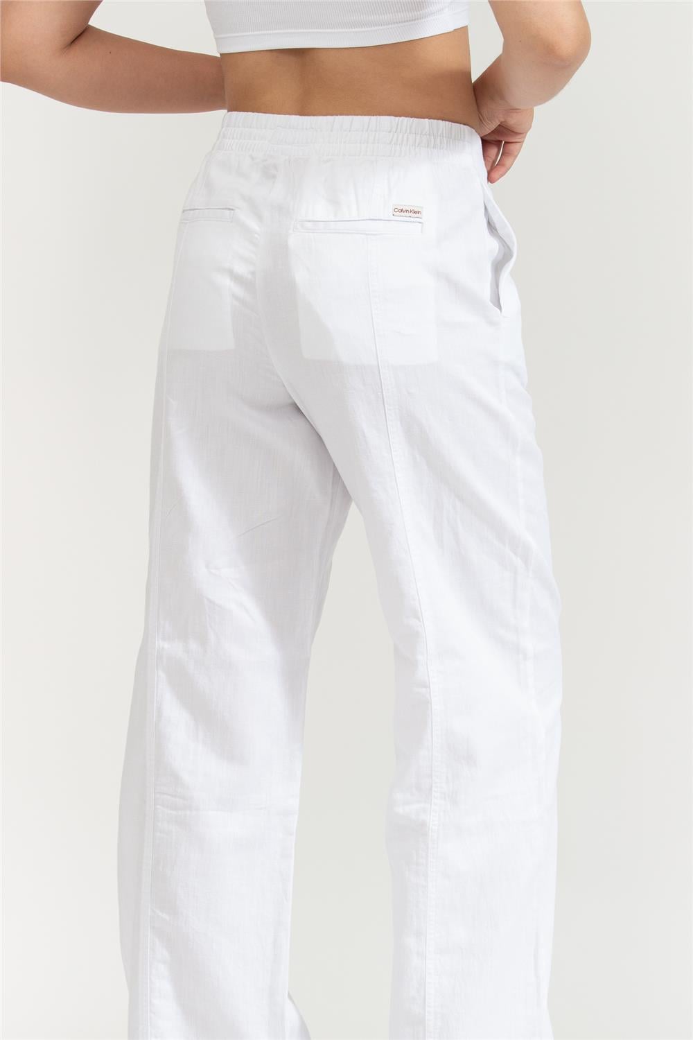 Calvin Klein Kadın Pantolon Beyaz