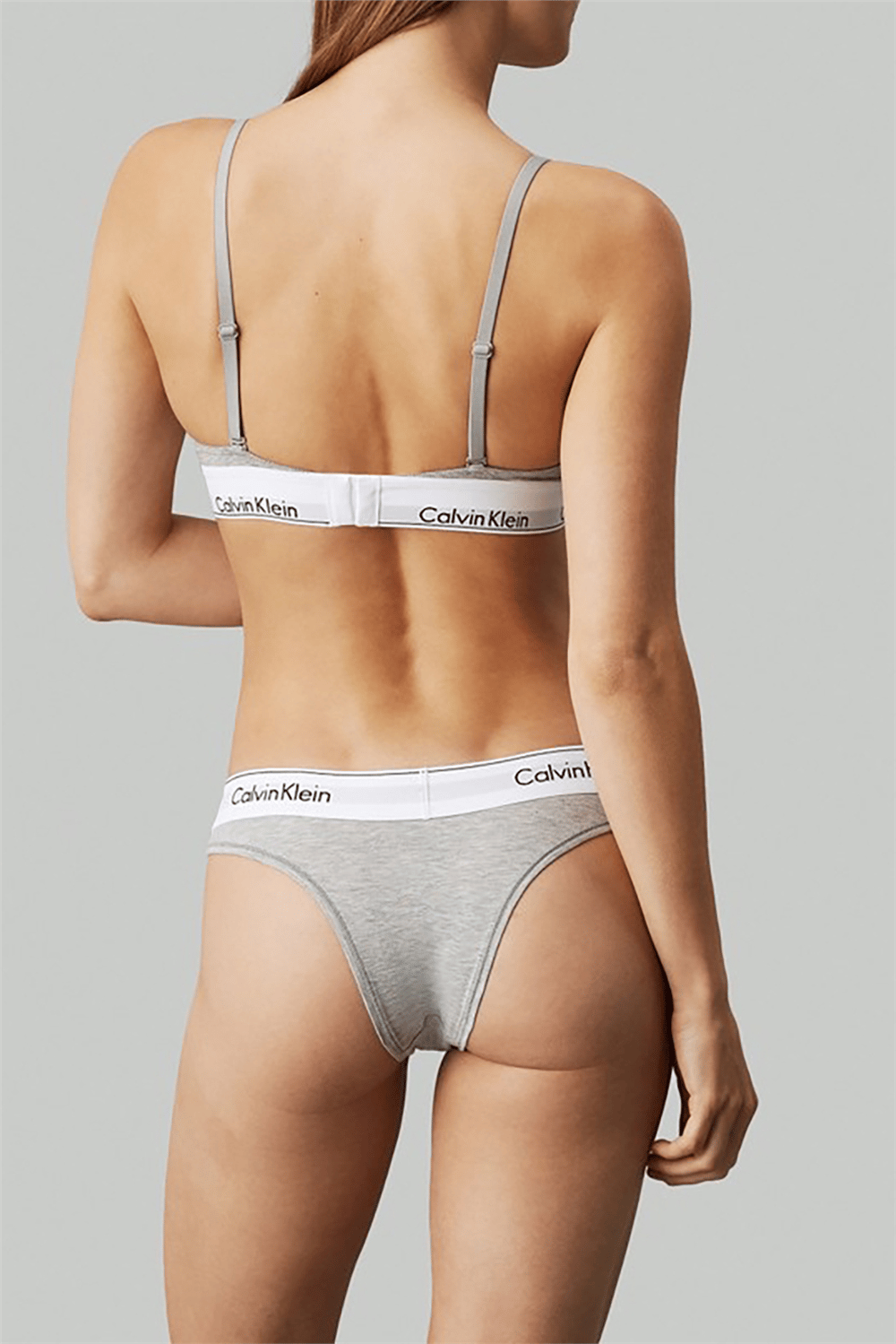 Calvin Klein Kadın Tekli Külot Gri