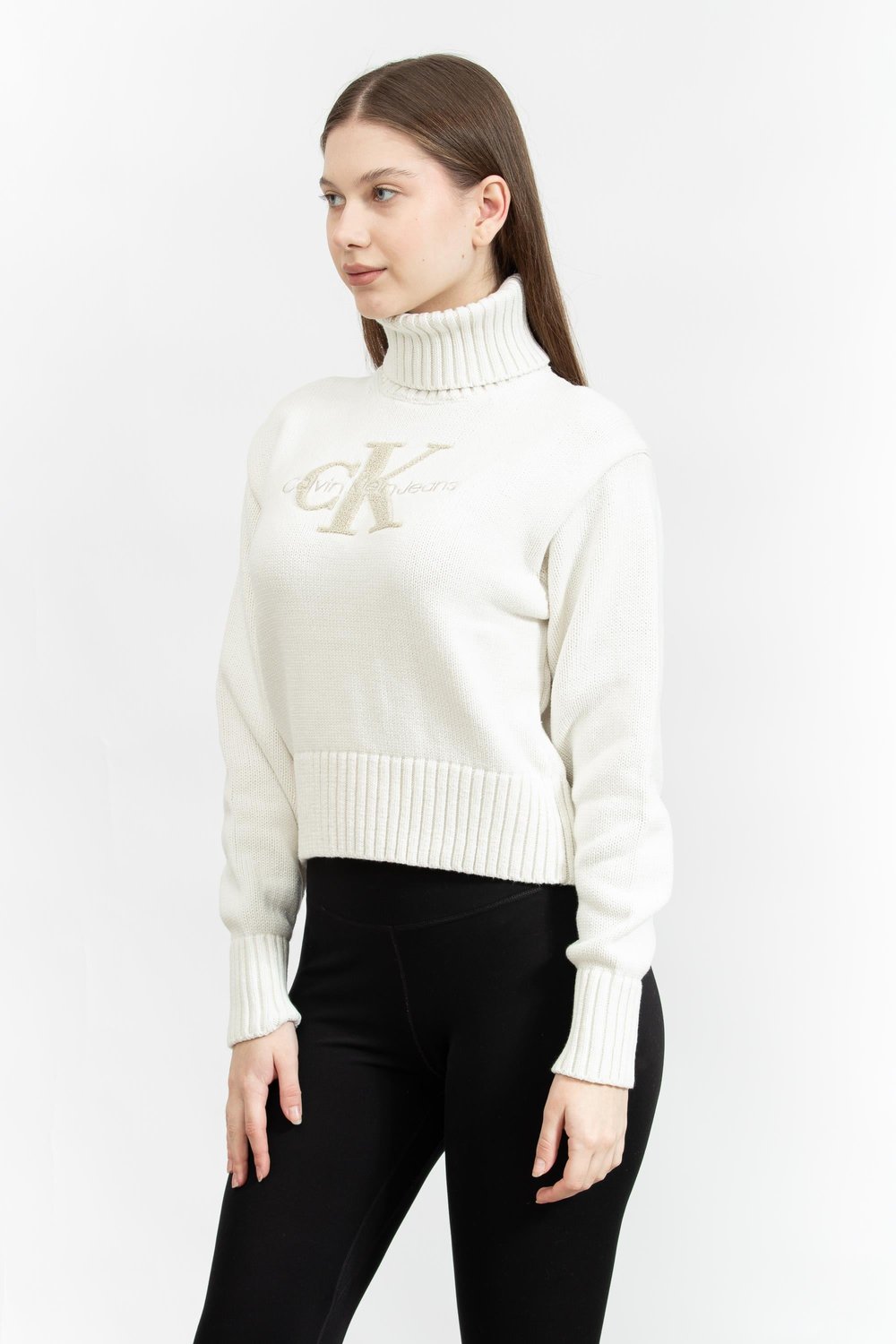 Calvin Klein Kadın Triko Beyaz