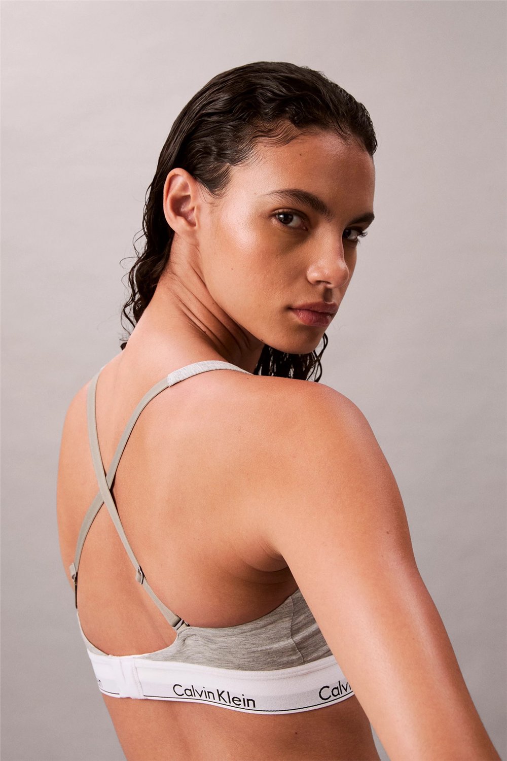 Calvin Klein Lightly Lined Bralette Kadın Sütyen Gri