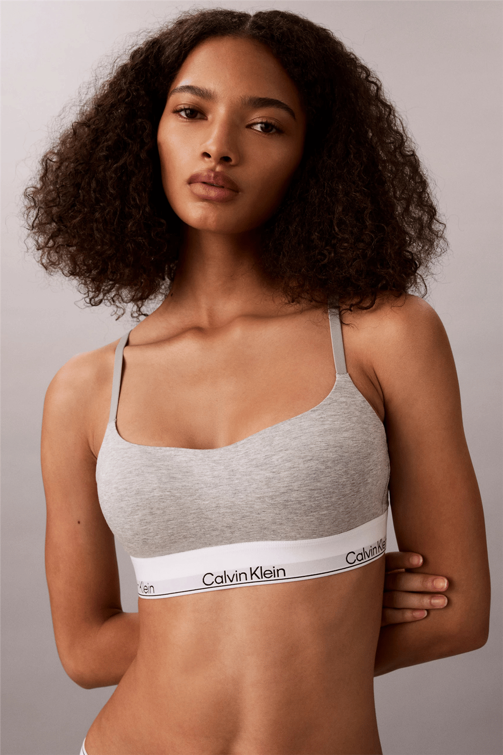 Calvin Klein Lightly Lined Bralette Kadın Sütyen Gri