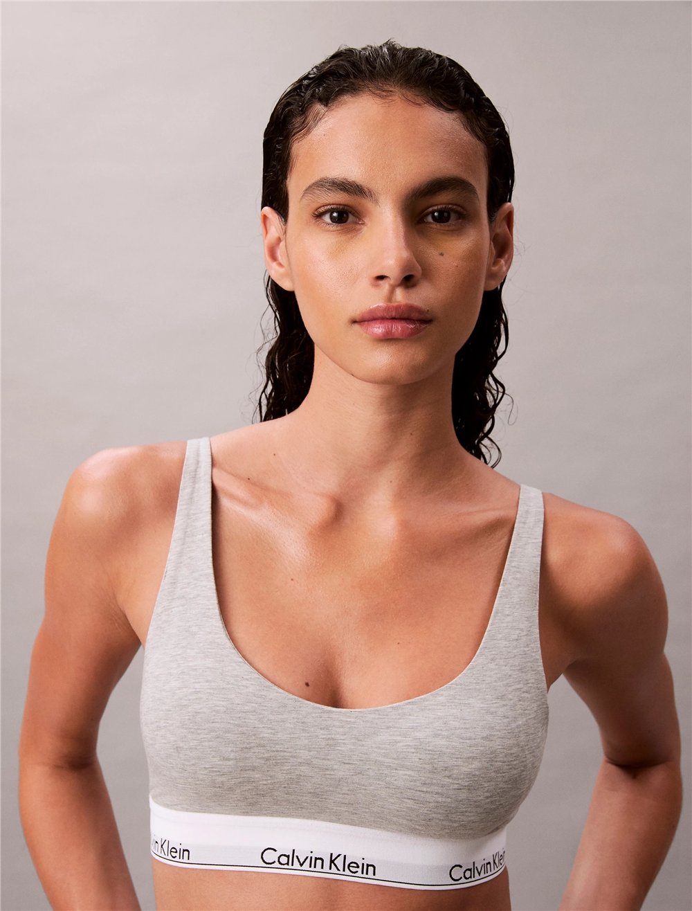 Calvin Klein Lightly Lined Bralette Kadın Sütyen Gri