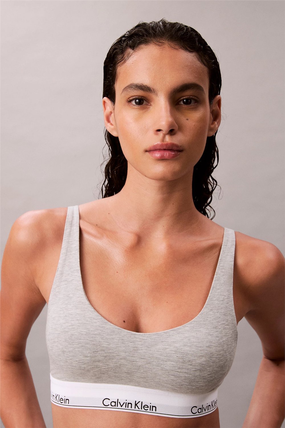 Calvin Klein Lightly Lined Bralette Kadın Sütyen Gri