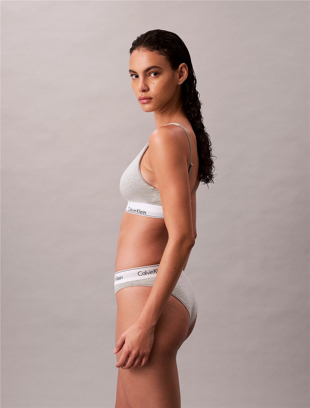 Calvin Klein Lightly Lined Bralette Kadın Sütyen Gri