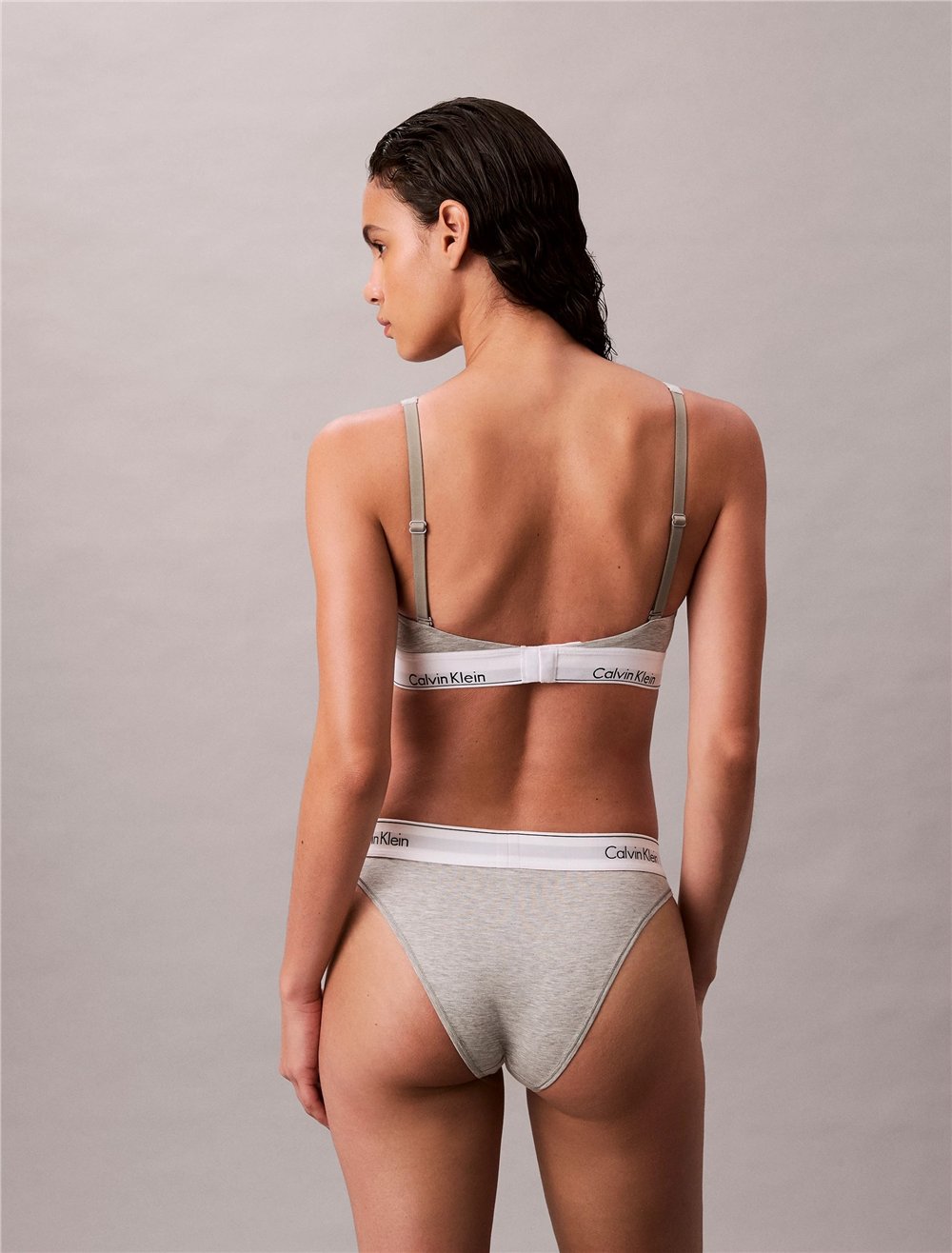 Calvin Klein Lightly Lined Bralette Kadın Sütyen Gri