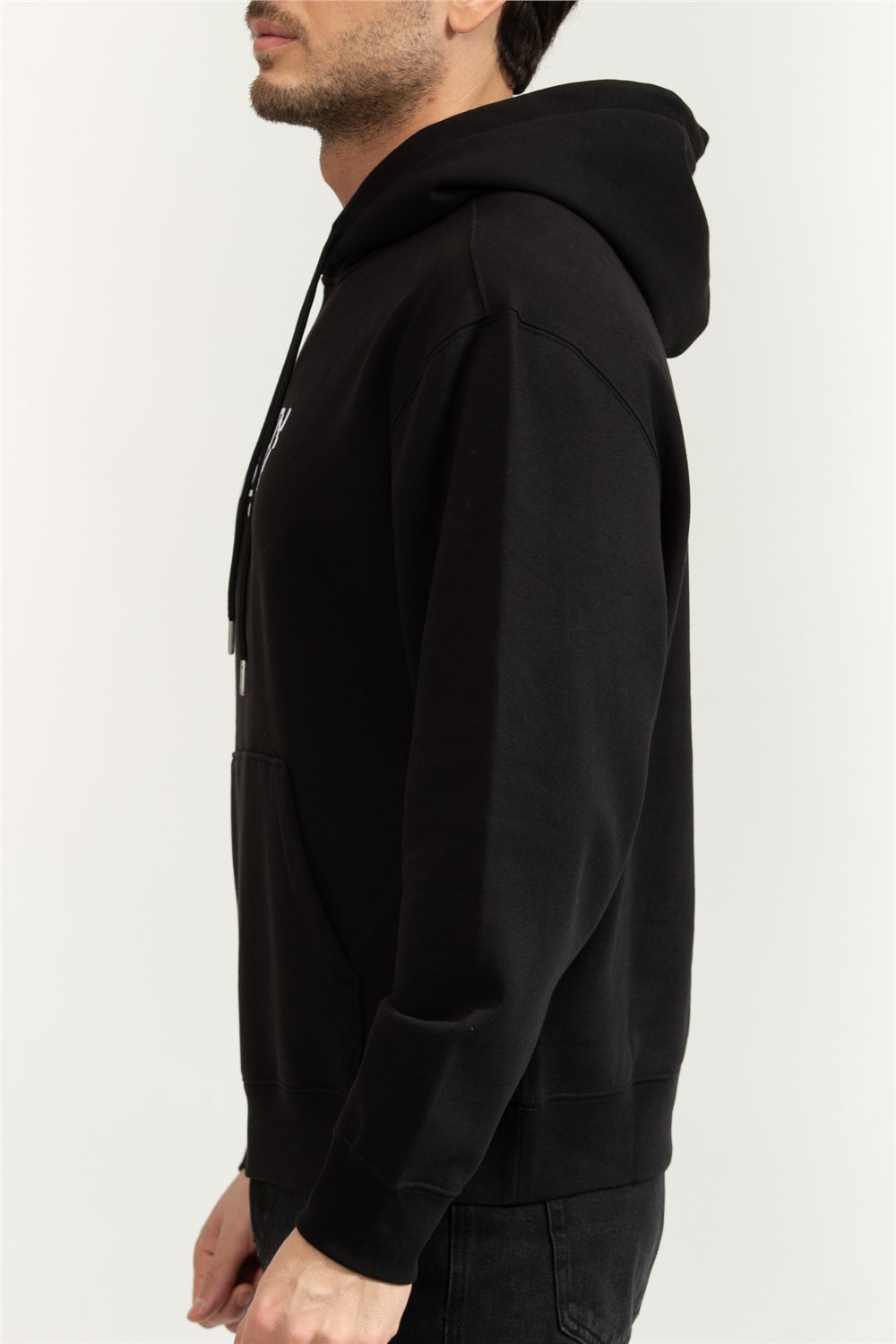 Calvin Klein LS 350Fleece Calvin Tech Graphic Erkek Kapüşonlu Sweatshirt