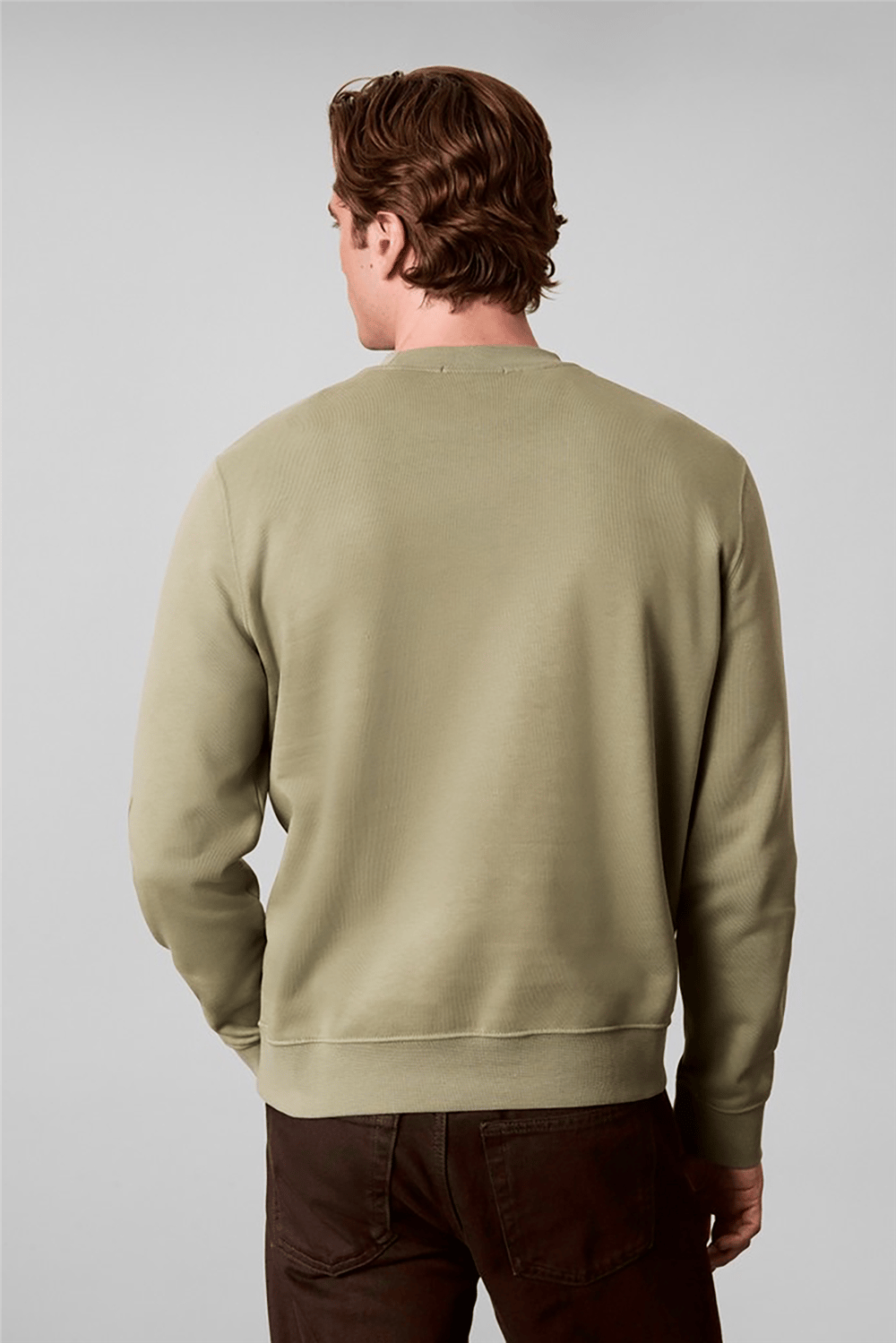 Calvin Klein Ls 350Terry Eu Clvin Box Logo Cn Erkek Bisiklet Yaka Sweatshirt