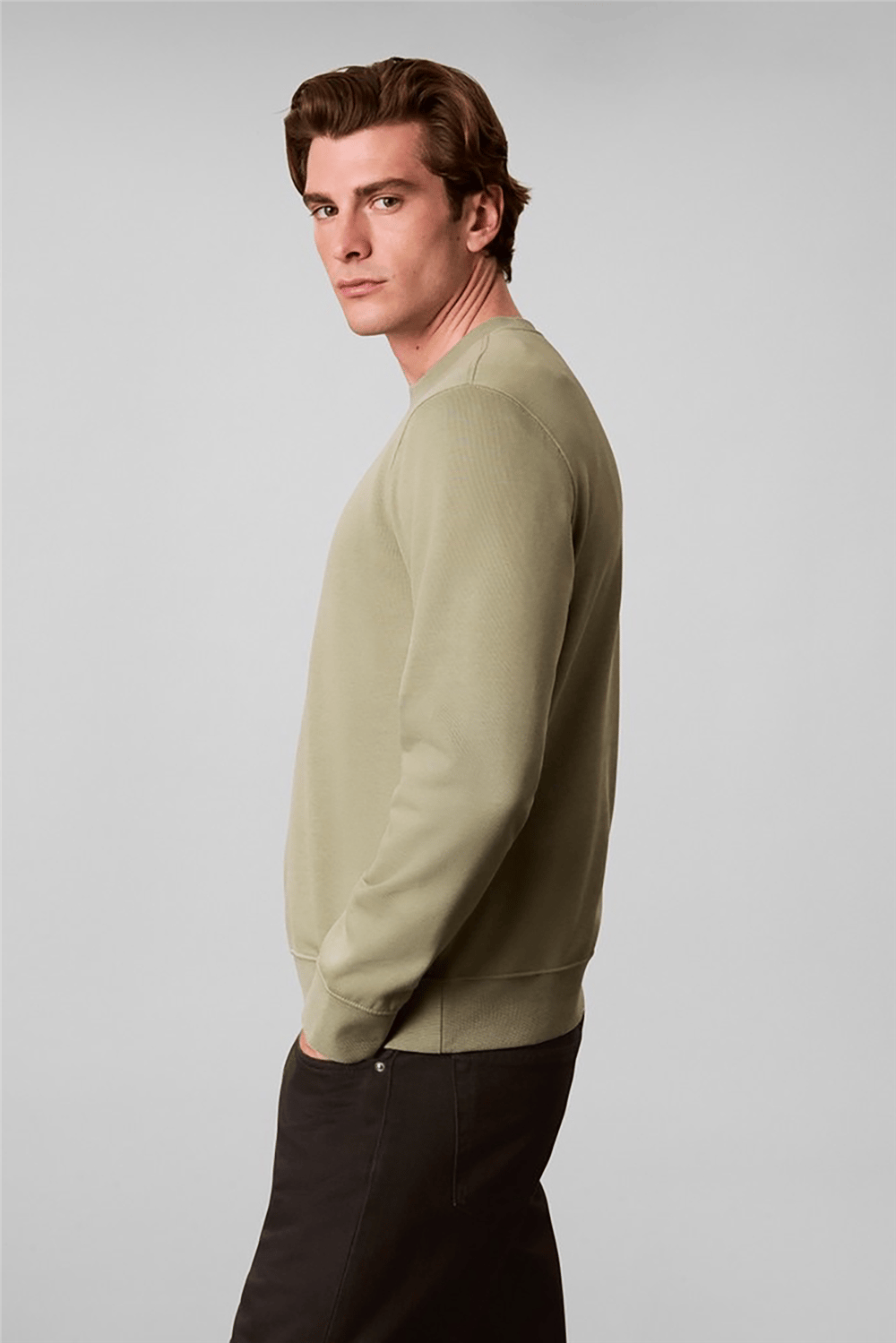 Calvin Klein Ls 350Terry Eu Clvin Box Logo Cn Erkek Bisiklet Yaka Sweatshirt