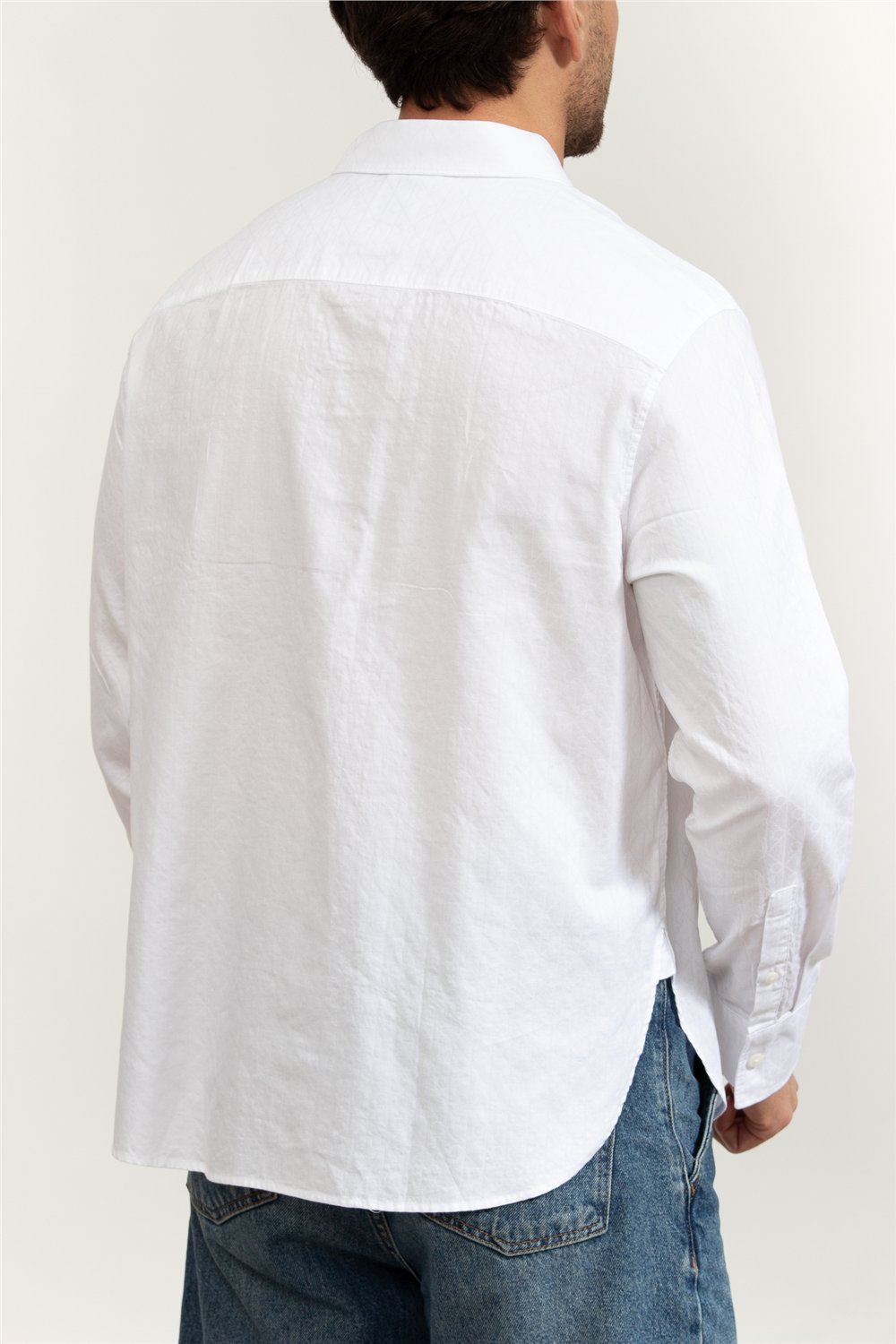 Calvin Klein LS Aop Jacquard Easy Shirt Erkek Gömlek