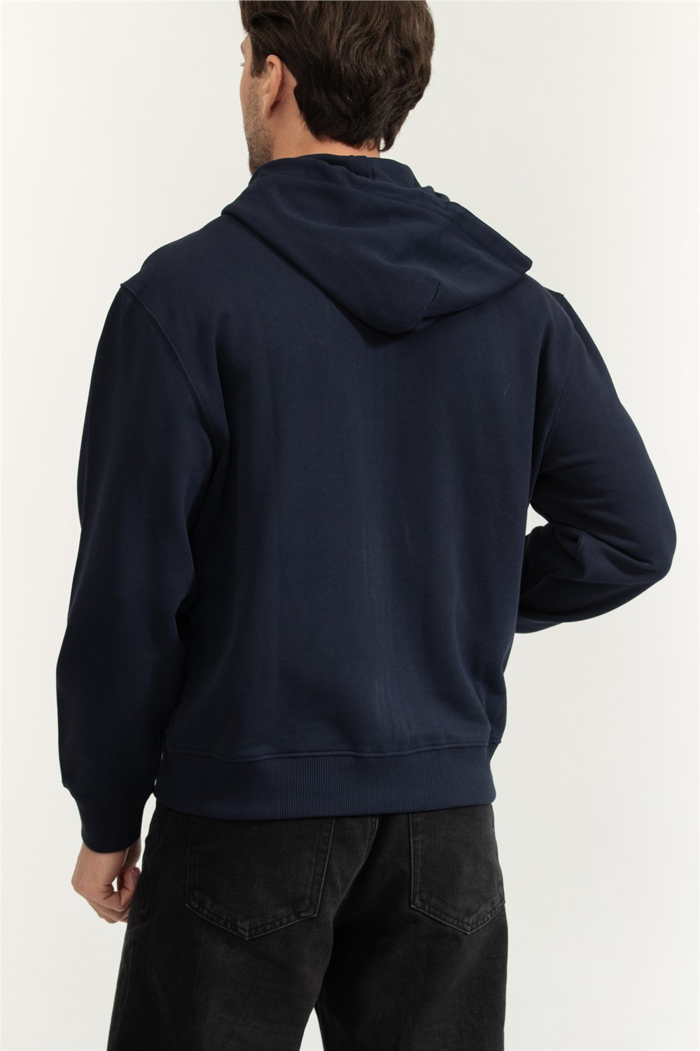 Calvin Klein LS Eu 350Terry Monogram Fz Hoodi Erkek Kapüşonlu Sweatshirt