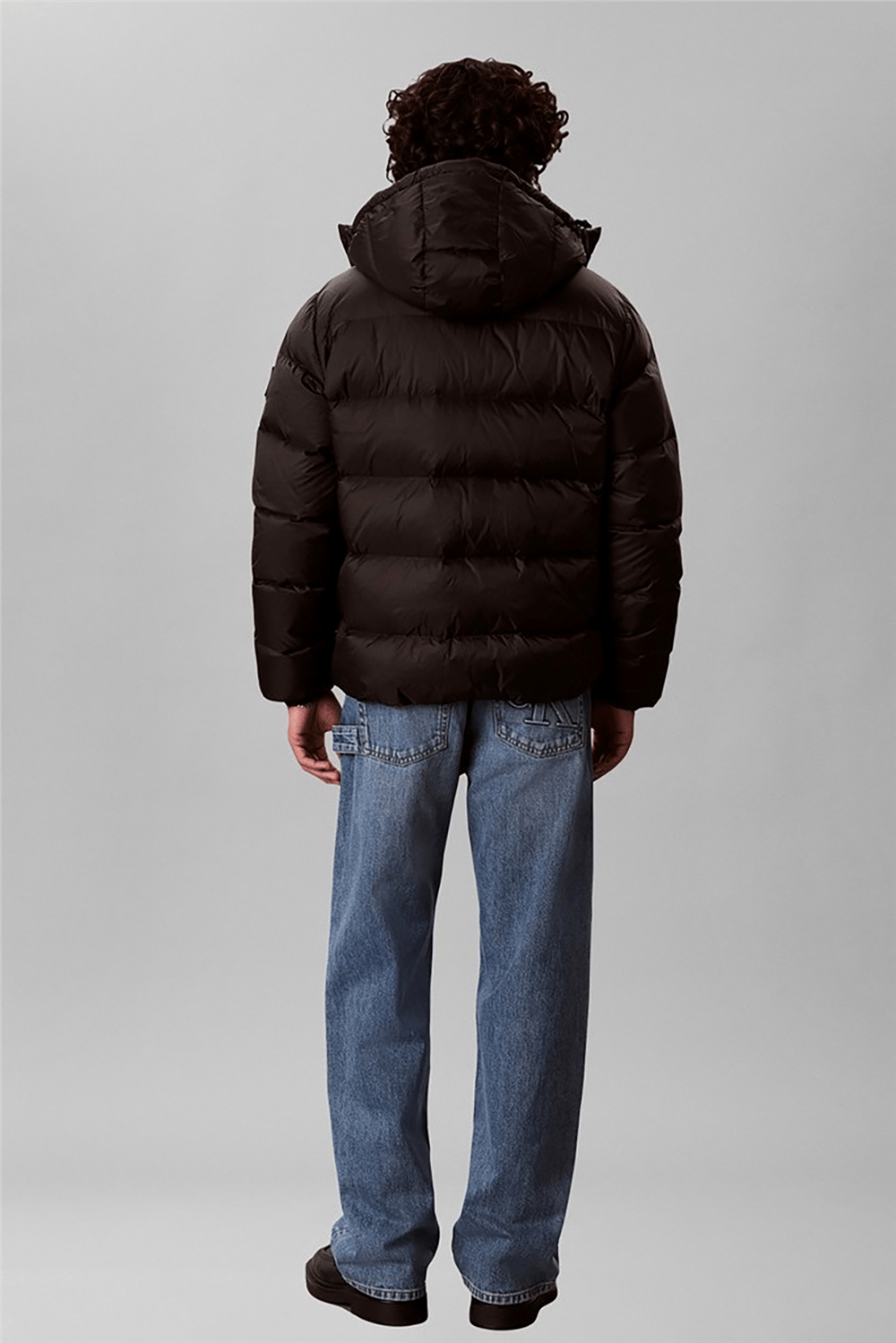 Calvin Klein Ls Nyln Zp Off Hod Down Pufr Jkt Erkek Şişme Mont Siyah