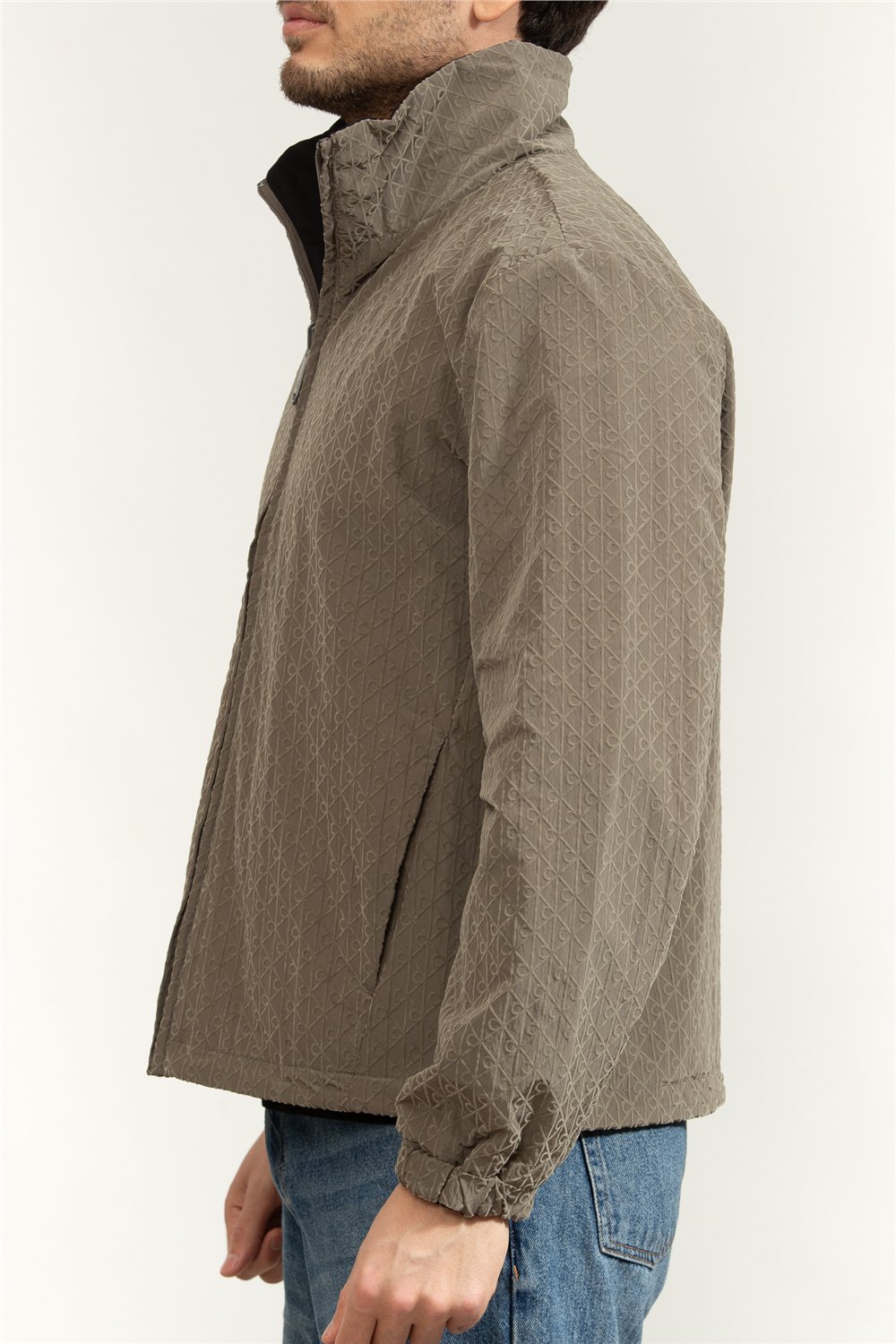 Calvin Klein LS Nylon Aop Unfilled Reversible Erkek Mont