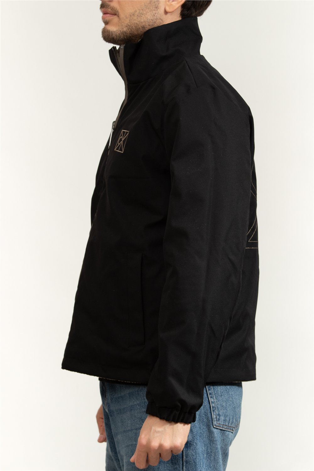 Calvin Klein LS Nylon Aop Unfilled Reversible Erkek Mont