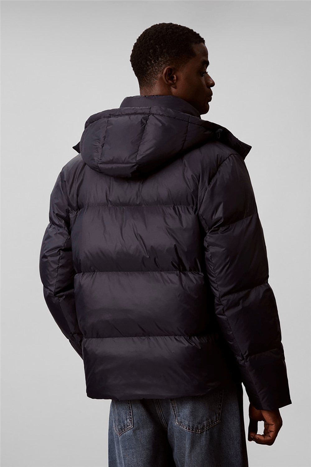 Calvin Klein Ls Nylon Detachable Hood Down Pu Erkek Mont Lacivert