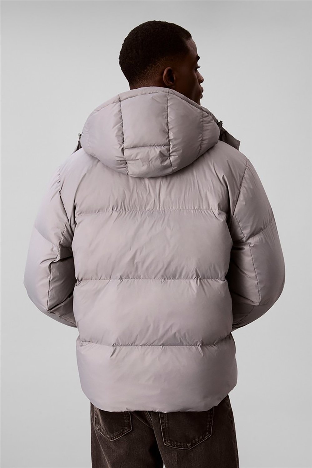 Calvin Klein Ls Nylon Detachable Hood Down Pu Erkek Mont