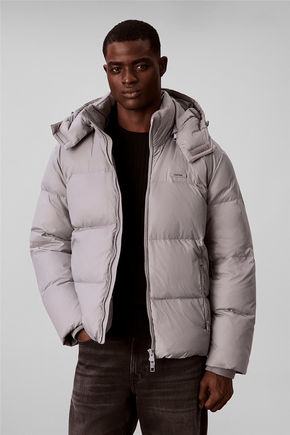 Calvin Klein Ls Nylon Detachable Hood Down Pu Erkek Mont