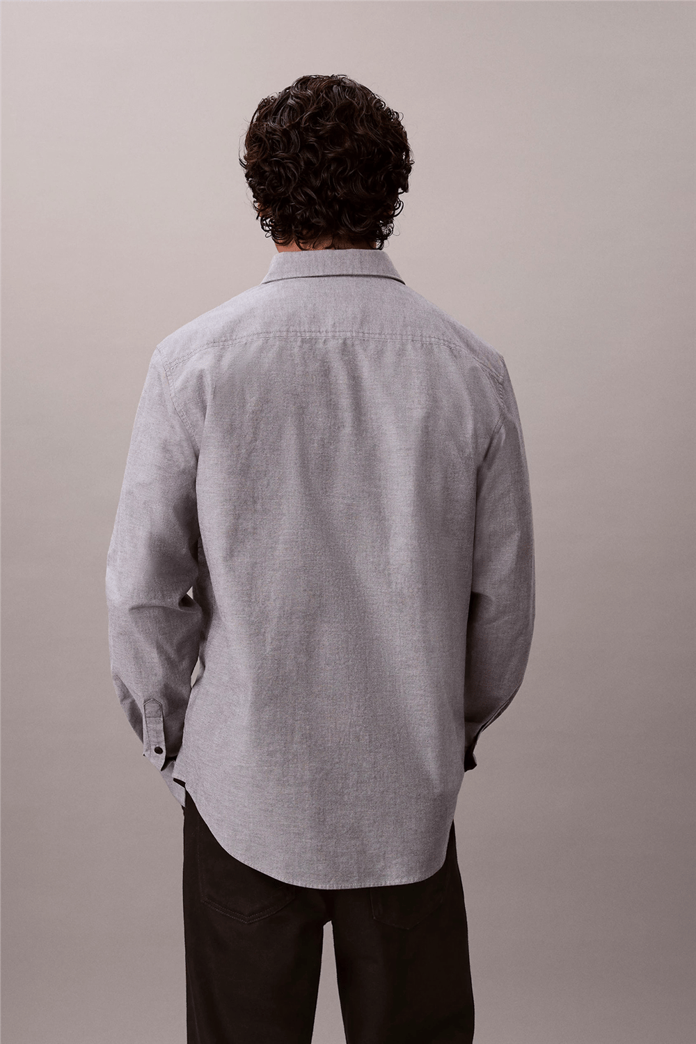Calvin Klein LS Solid Oxford Classic Shirt Erkek Gömlek Lacivert