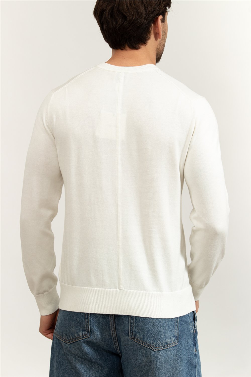 Calvin Klein LS Supima Cotton Crew 14Gg Erkek Triko