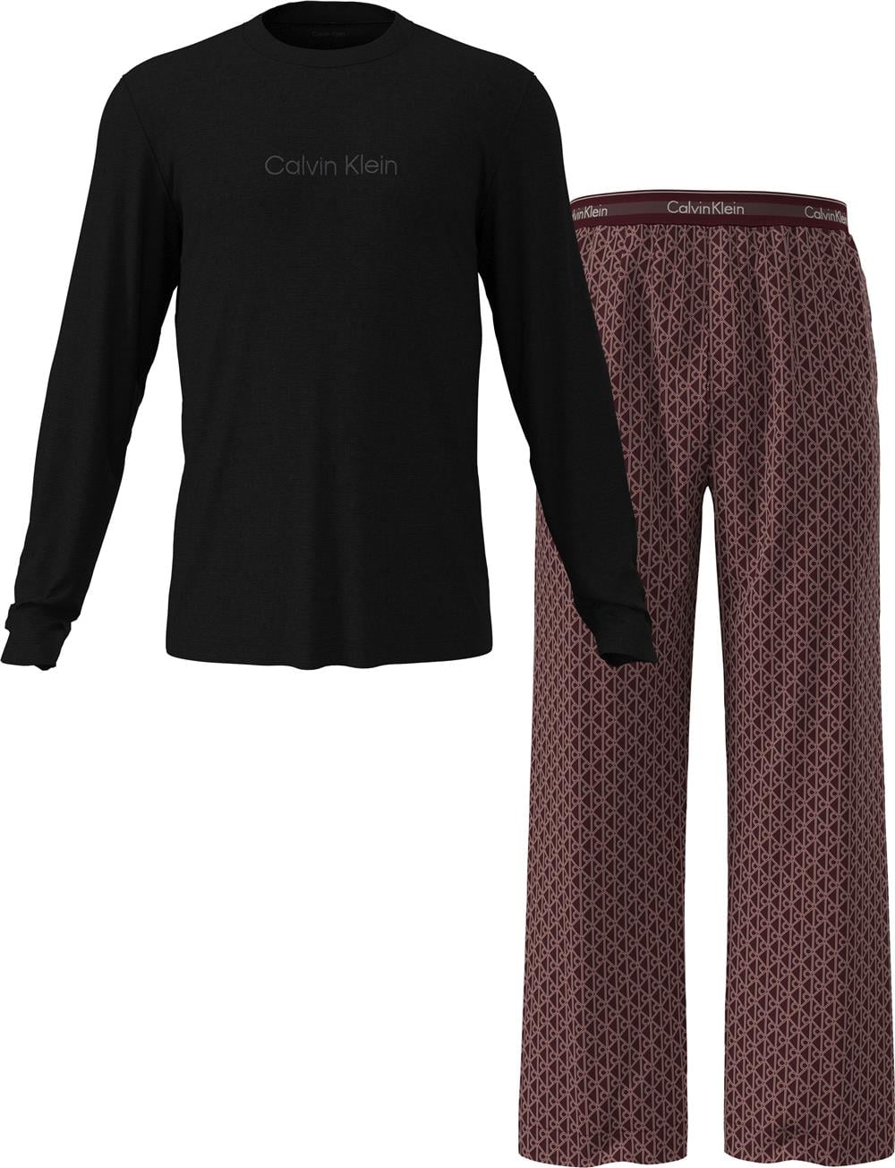 Calvin Klein Ls Tee Pant Set Erkek Pijama Takımı Çok Renkli