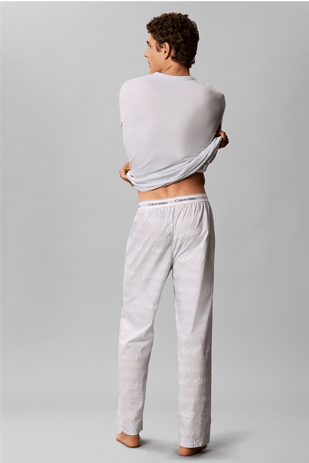 Calvin Klein Ls Tee Pant Set Erkek Pijama Takımı
