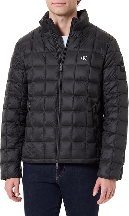 Calvin Klein Ls Ultrltwt Nylon Quilited Puffe Erkek Şişme Mont Siyah