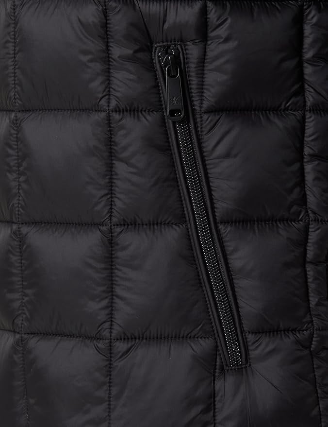 Calvin Klein Ls Ultrltwt Nylon Quilited Puffe Erkek Şişme Mont Siyah