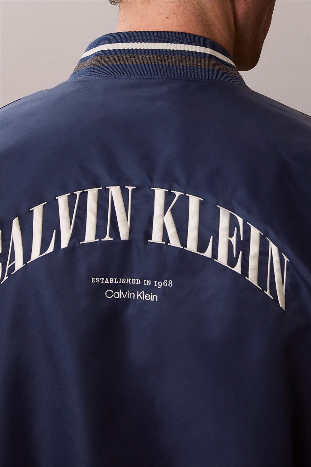 Calvin Klein Ls Unfilled Nylon Ti Erkek Mont Mavi