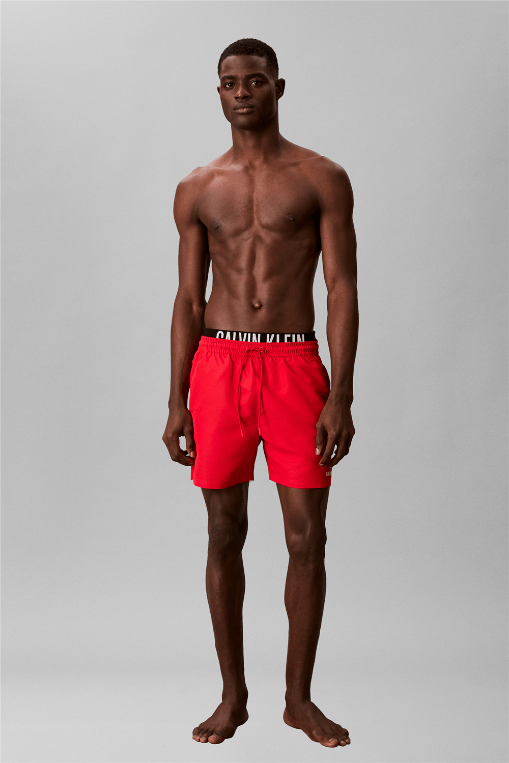 Calvin Klein Medium Drawstring Bo Erkek Şort Mayo Kırmızı