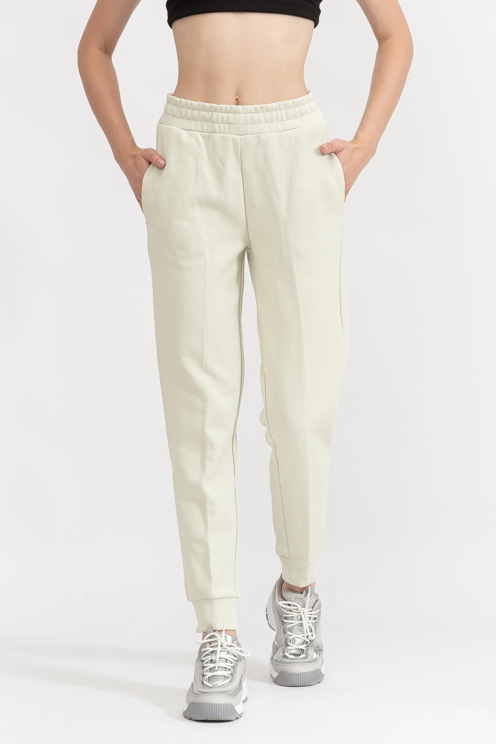 Calvin Klein Micro Logo Ess Slim Kadın Eşofman Altı Bej