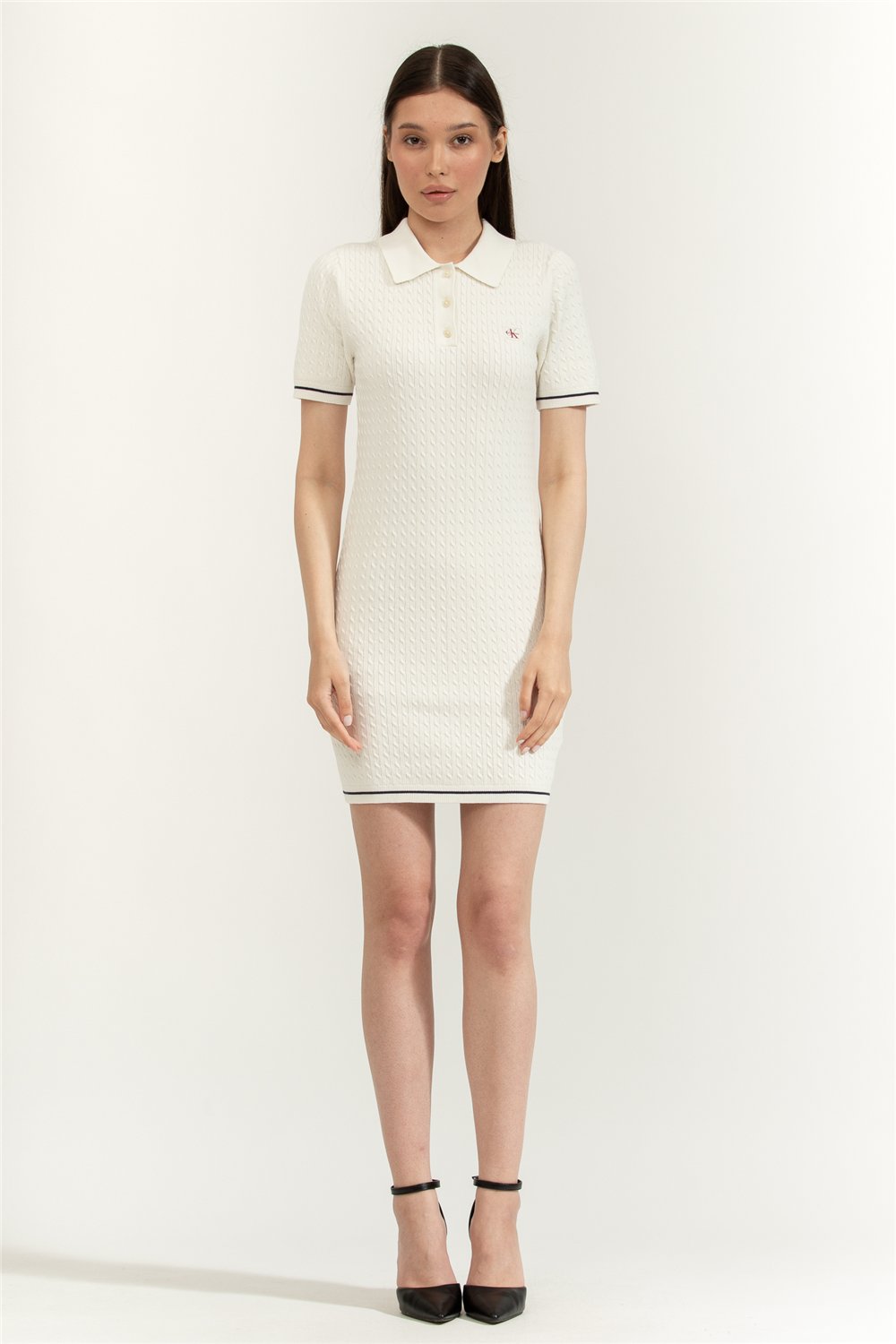 Calvin Klein Microcable Mini Dres Kadın Elbise