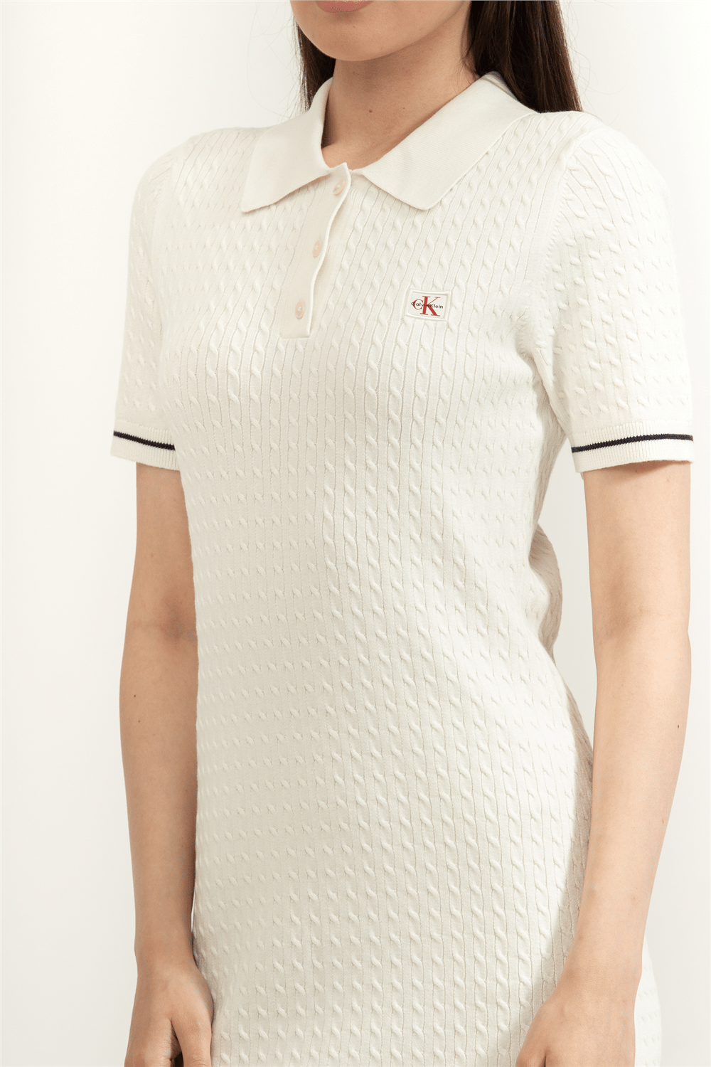 Calvin Klein Microcable Mini Dres Kadın Elbise