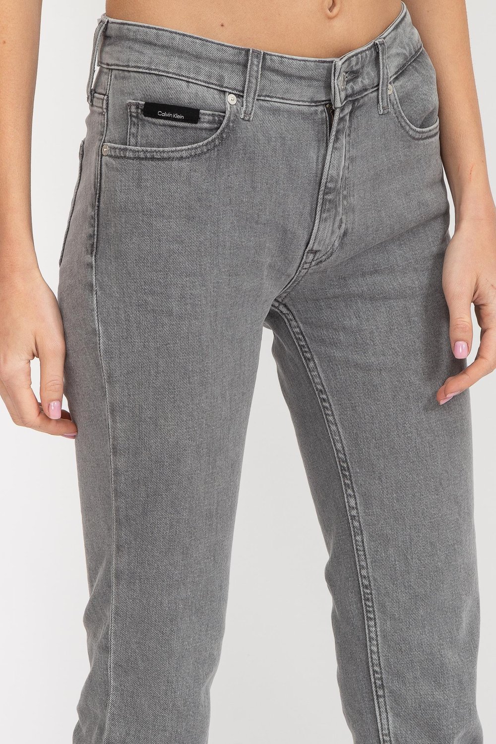 Calvin Klein Mid Rise Slim Kadın Jean Pantolon Lacivert