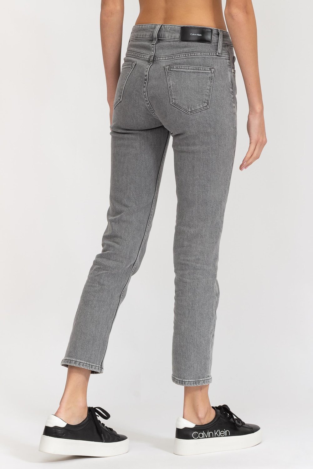 Calvin Klein Mid Rise Slim Kadın Jean Pantolon Lacivert