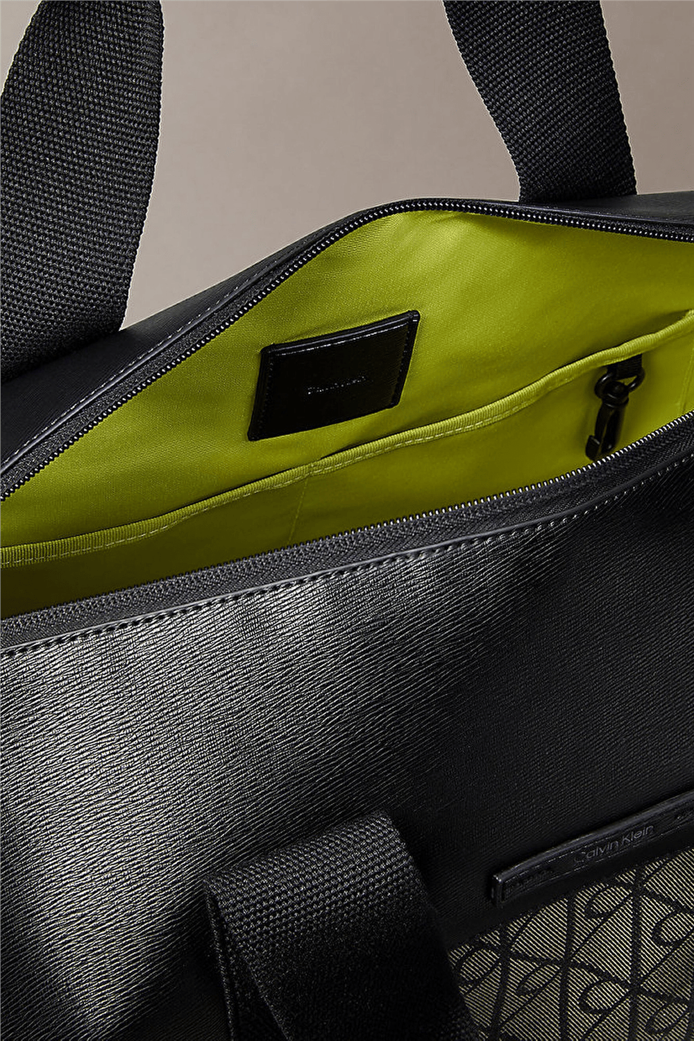 Calvin Klein Mixed Emblem Aop Duffle Erkek Spor Çantası Yeşil